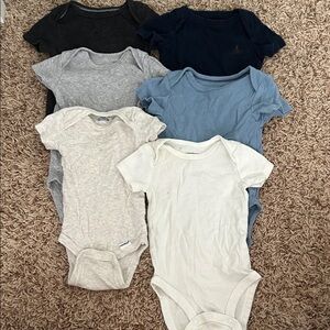 🛍️3 for $15🛍️ Assorted Color Baby Bodysuit Set - 6 pieces